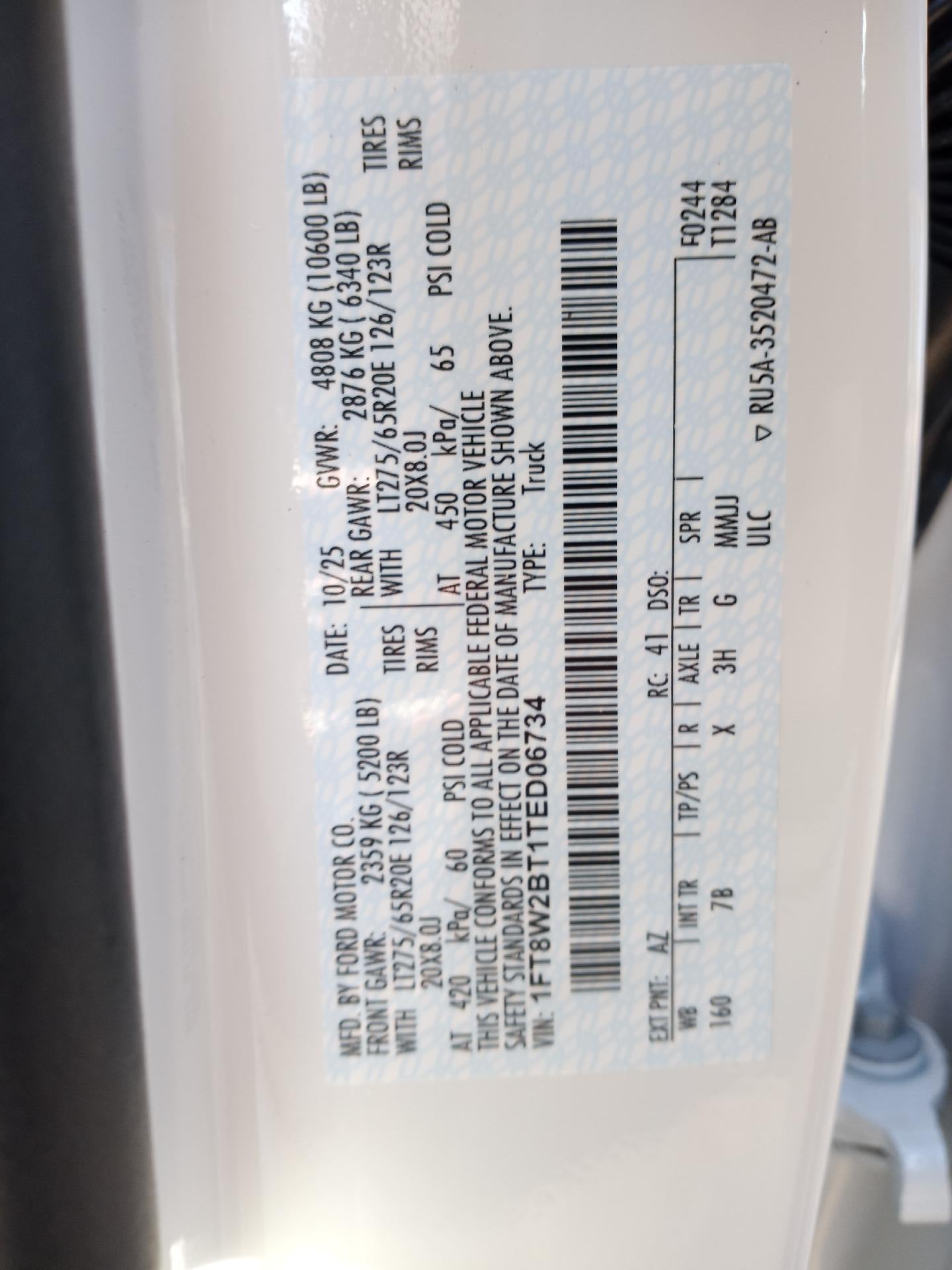 2026 Ford Super Duty F-250 SRW Platinum 4WD Crew Cab 6.75' Box