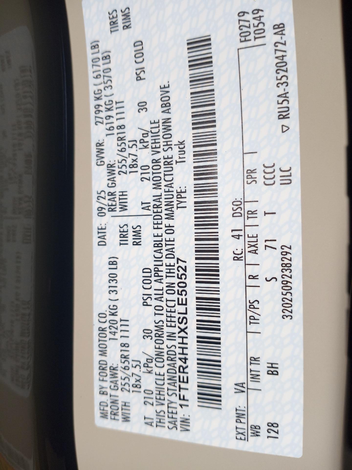 2025 Ford Ranger XLT 4WD SuperCrew 5' Box