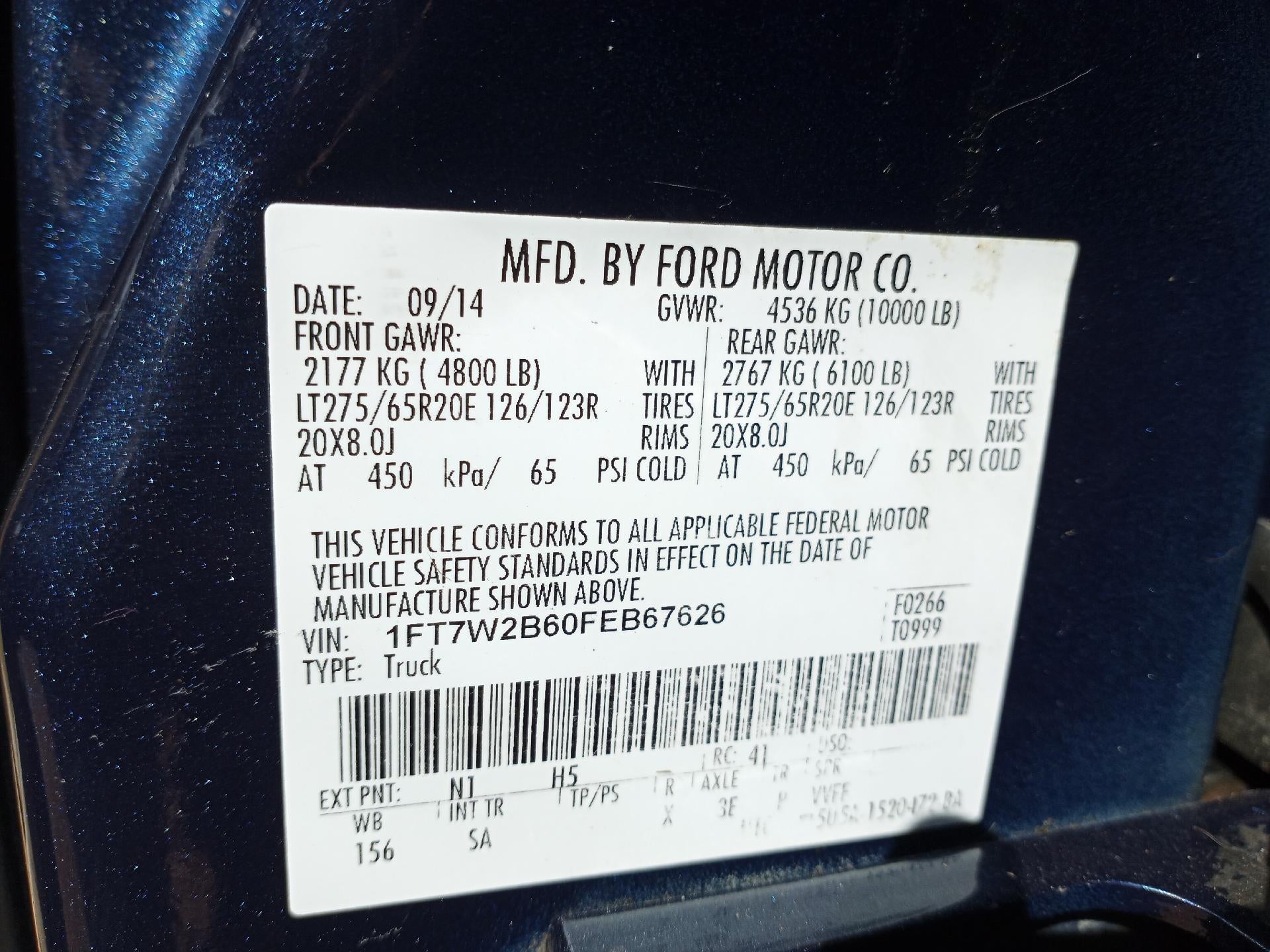 2015 Ford Super Duty F-250 SRW 4WD Crew Cab 6-3/4 Ft Box KR