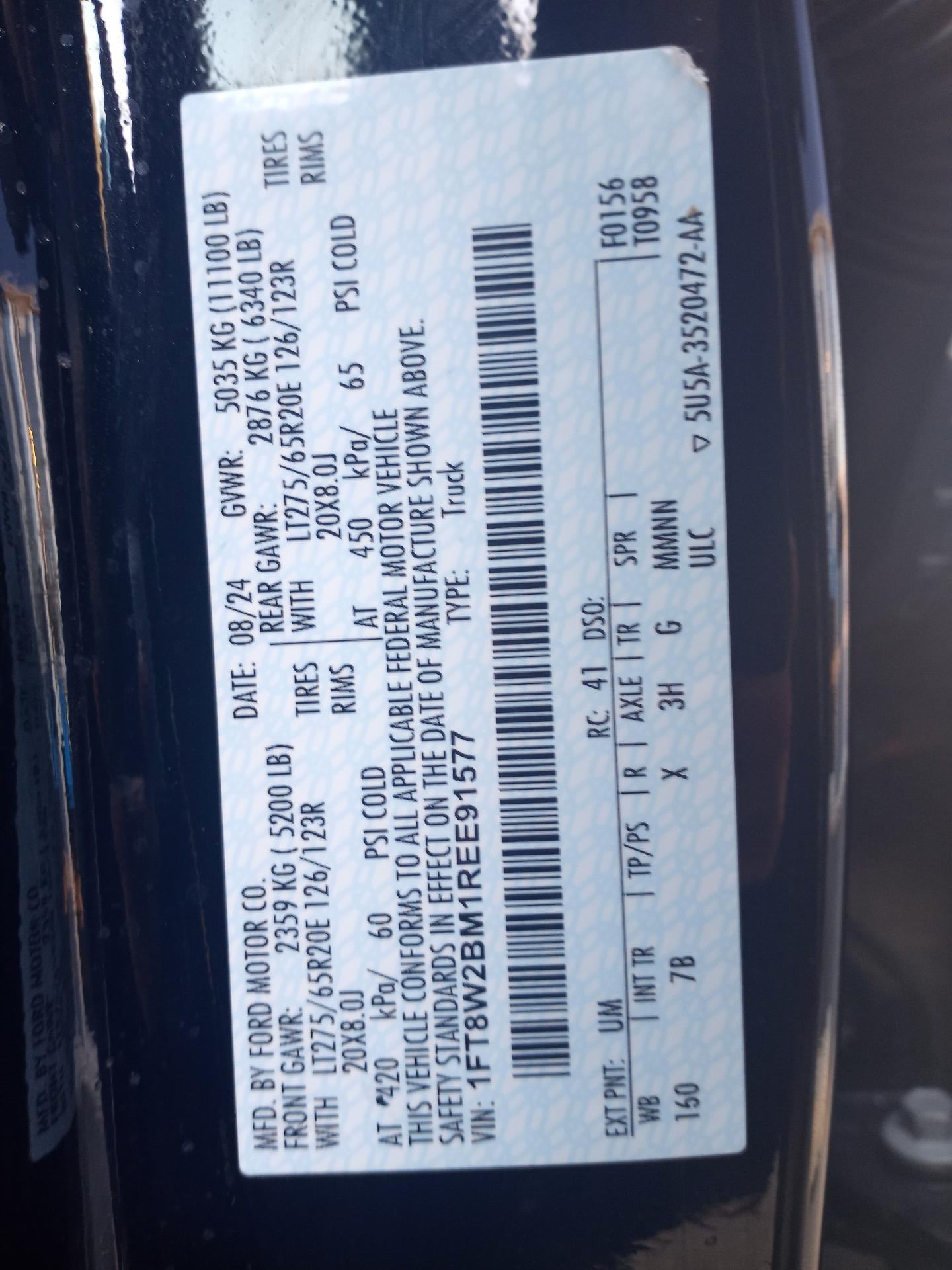 2024 Ford Super Duty F-250 SRW Platinum 4WD Crew Cab 6.75' Box