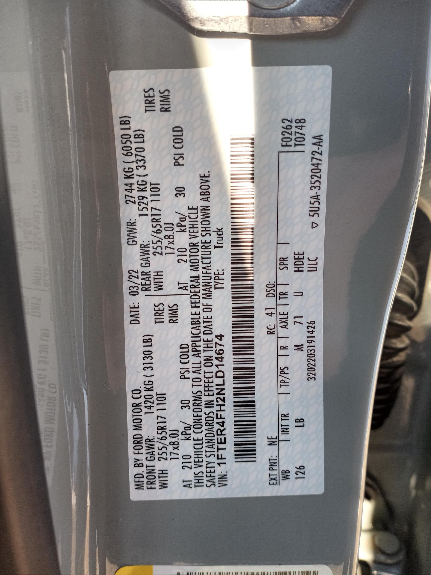 2022 Ford Ranger XLT 4WD SuperCrew 5' Box