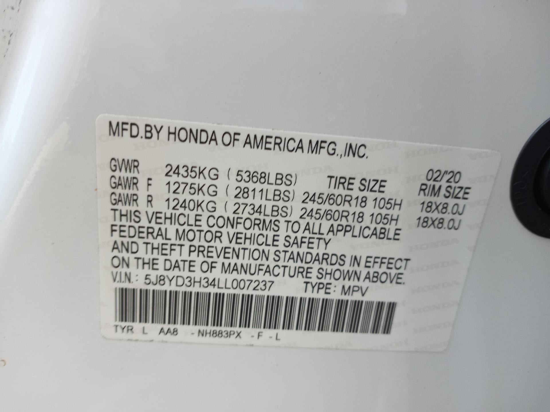2020 Acura MDX FWD 7-Passenger