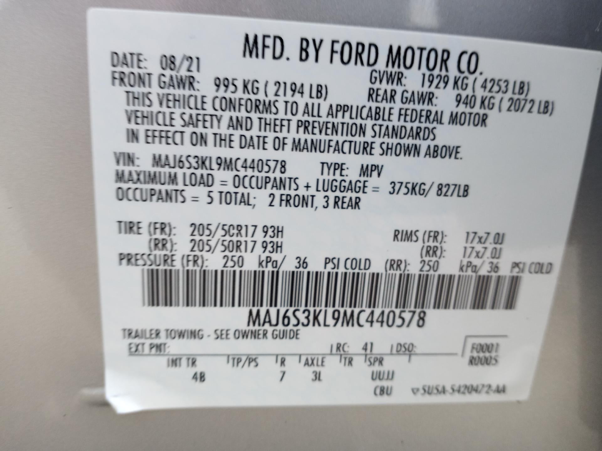 2021 Ford EcoSport Titanium 4WD