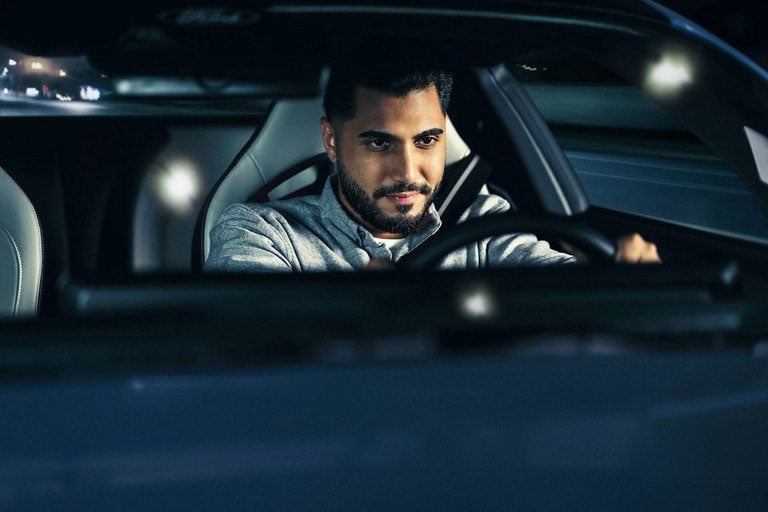 man drive ford mustang